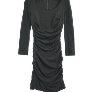 Elegant Black Ruched Dress